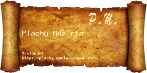 Plachy Márta névjegykártya